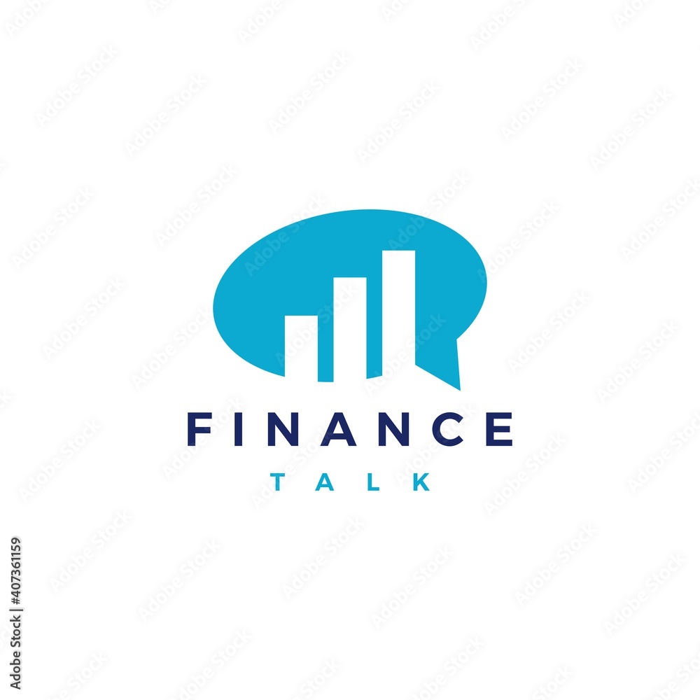 finance talk logo vector icon illustration
