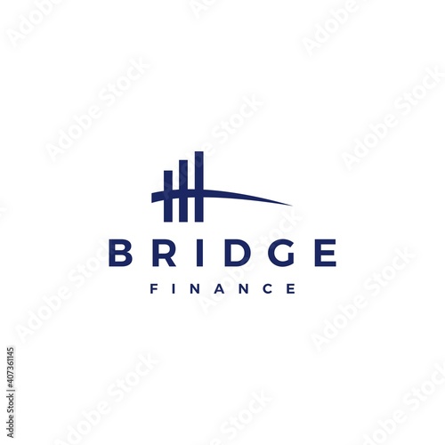 bridge finance logo vector icon illustration