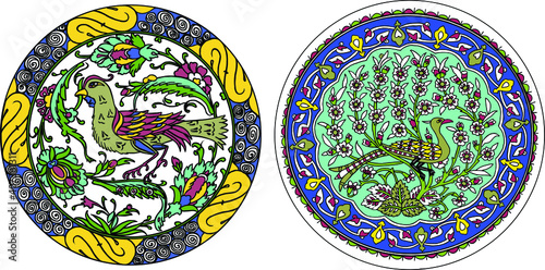 Traditional Turkish ornament seamless for your design. Floral Ornamental pattern. Iznik . Vector.