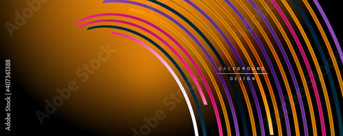 Abstract colorful lines vector background. Internet, big data and technology connections concept, abstract template