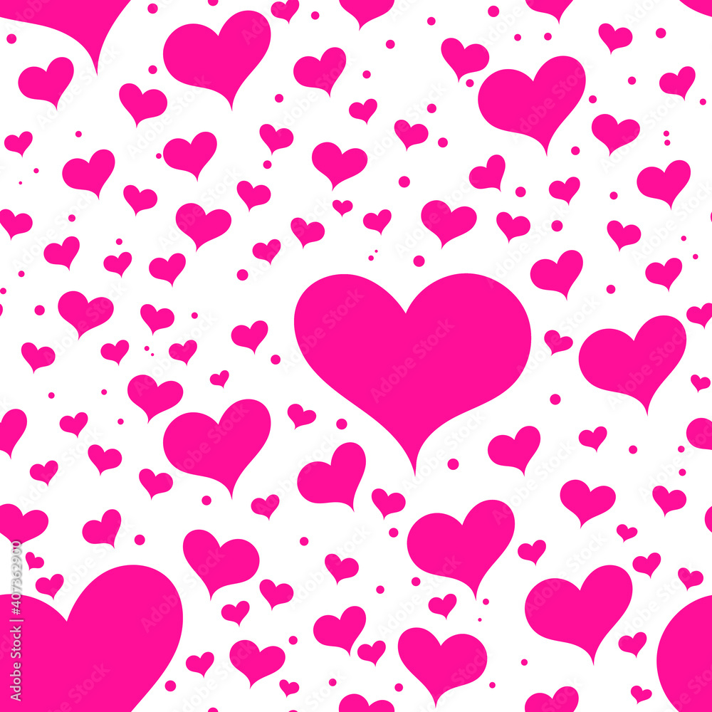 Valentine day, seamless pattern for banner, textile, wallpaper or cards. Vector background.