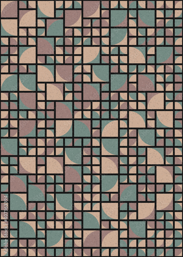 Fototapeta premium Abstract Geometric Pattern generative computational art illustration