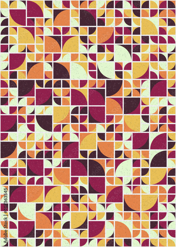 Abstract Geometric Pattern generative computational art illustration