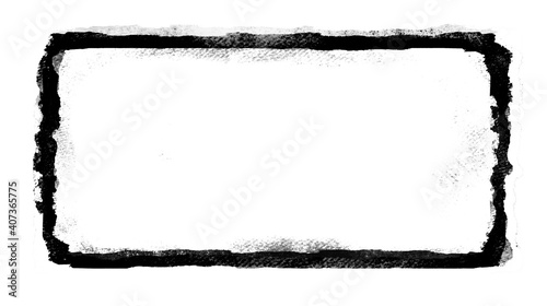 Watercolor rectangle background isolated on white
