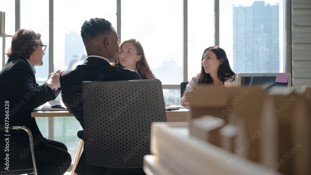 Group of diversity business people meeting and working together at the office.