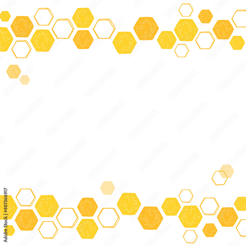 Honeycomb frame border beautiful graphic design vector. Stock Vector |  Adobe Stock