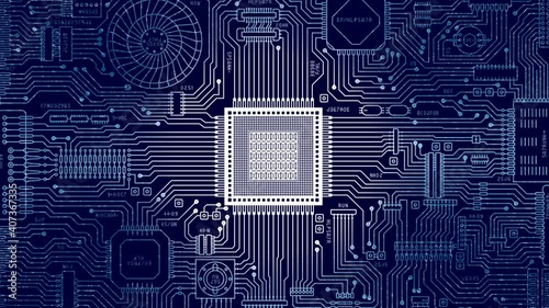 基盤・回路のイメージ。イラスト動画素材