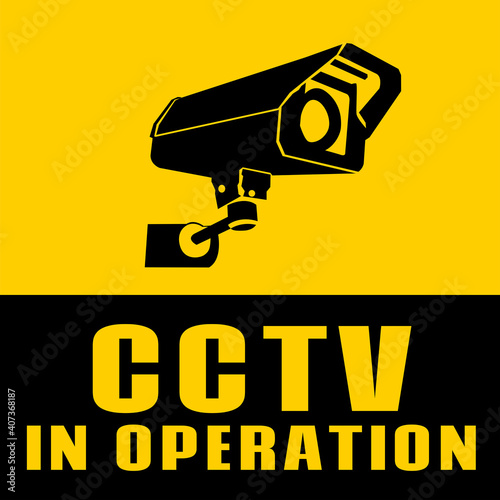 security camera sign, cctv stickers, video surveillance