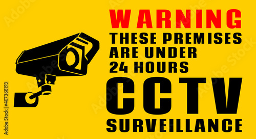 security camera sign, cctv stickers, video surveillance