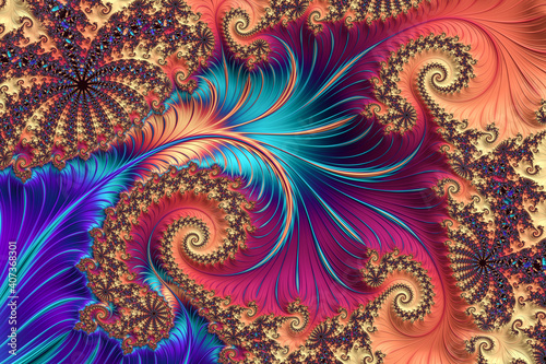 Colourful and Vibrant design made as computer art