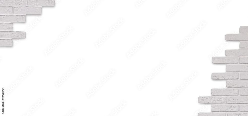 white background with space to copy. at the corners of the masonry of white brick. large big size. High quality photo white background with space to copy. at the corners of the masonry of white brick. large big size. High quality photo