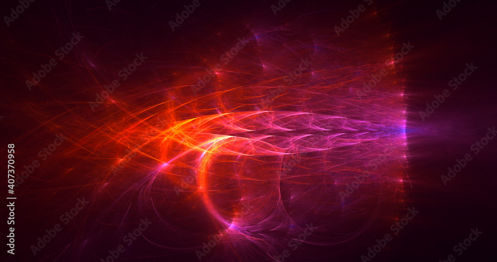 Fototapeta premium 3D rendering abstract multicolor fractal light background