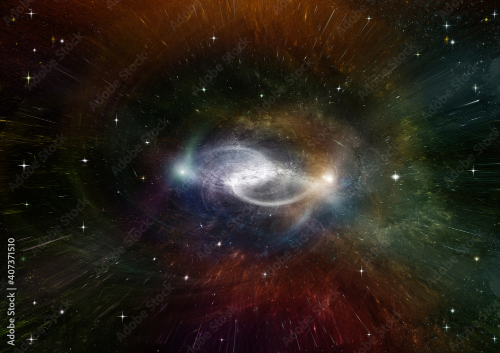 galaxy in a free space. 3D rendering galaxy in a free space. 3D rendering
