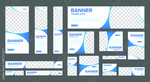 Abstract banner design web template Set, Horizontal header web banner. Modern white and blue cover header background for website design, Social Media Cover ads banner, flyer, invitation card