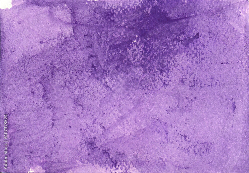 Deep Violet abstract watercolor hand painted background