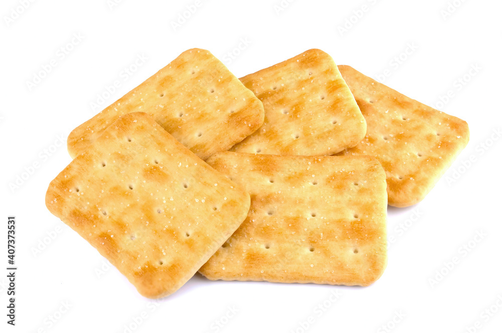 Crispy cracker isolated on white background Crispy cracker isolated on white background