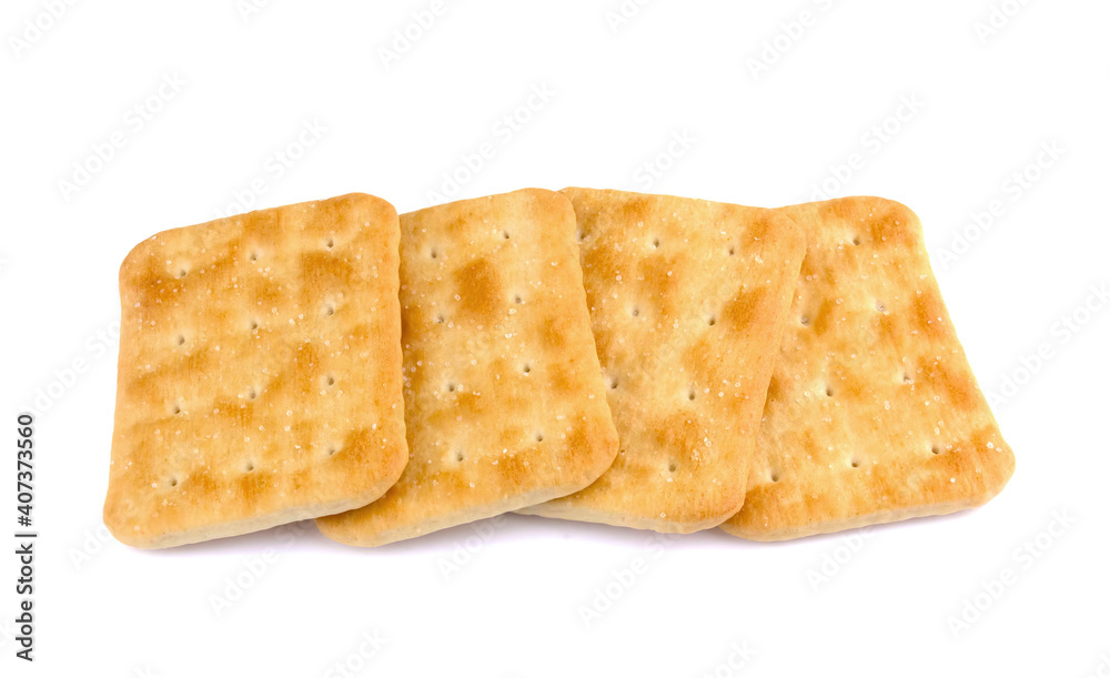 Crispy cracker isolated on white background Crispy cracker isolated on white background