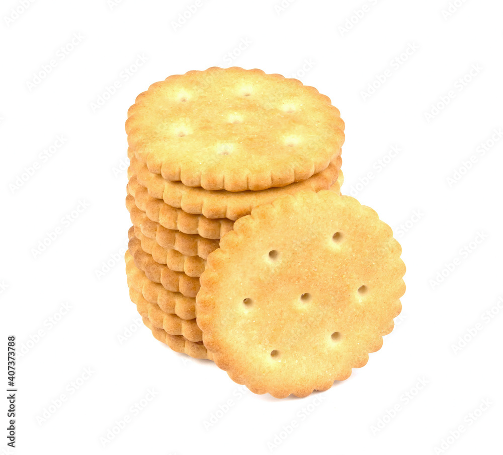 Crispy cracker isolated on white background Crispy cracker isolated on white background