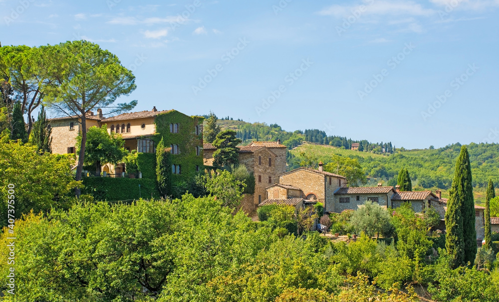 The historic medieval village of Montefioralle near Greve in Chianti in Florence province, Tuscany, Italy
The historic medieval village of Montefioralle near Greve in Chianti in Florence province, Tuscany, Italy
