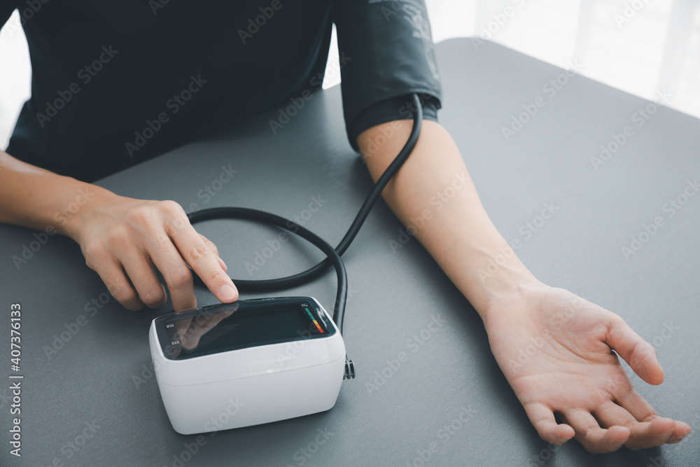 Fototapeta premium self blood pressure and heart rate measurement