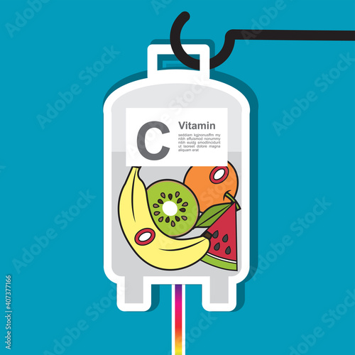 Medical on concept of vitamin c