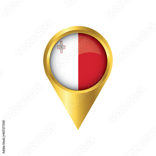 Flag of Malta.symbol check in Malta, golden map pointer with the national flag of Malta in the button. vector illustration. Free Download Flag of Malta.symbol check in Malta, golden map pointer with the national flag of Malta in the button. vector illustration. - GFXLoad