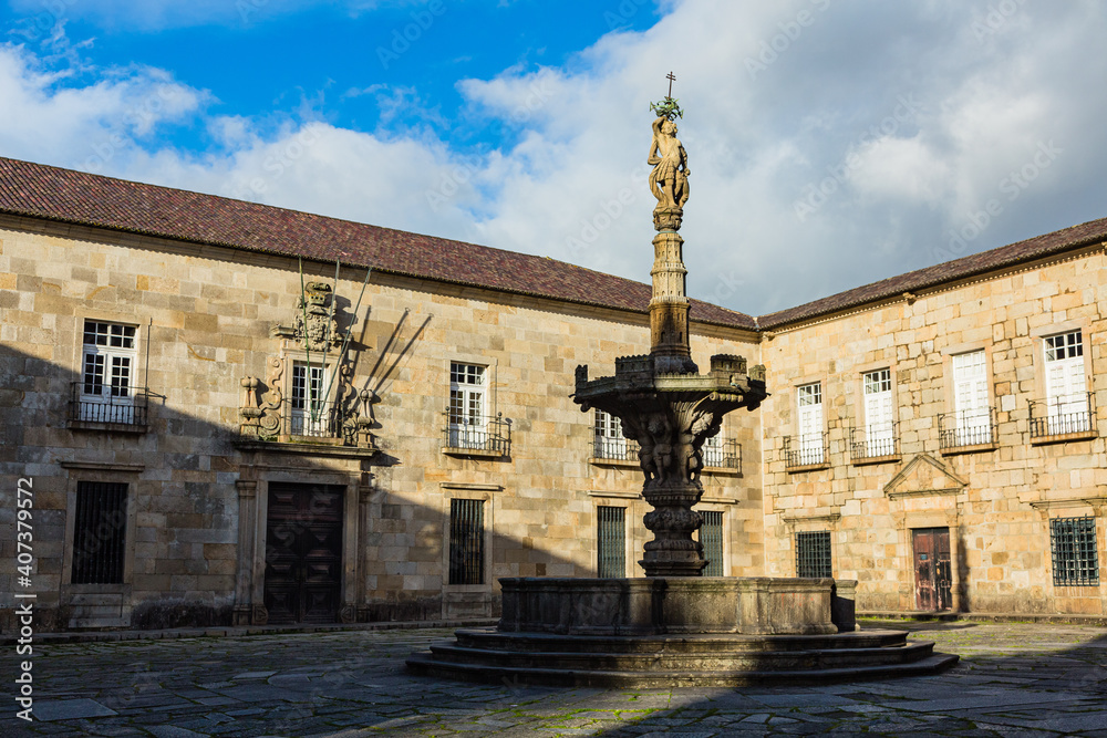 Fototapeta premium ポルトガル ブラガの城の噴水