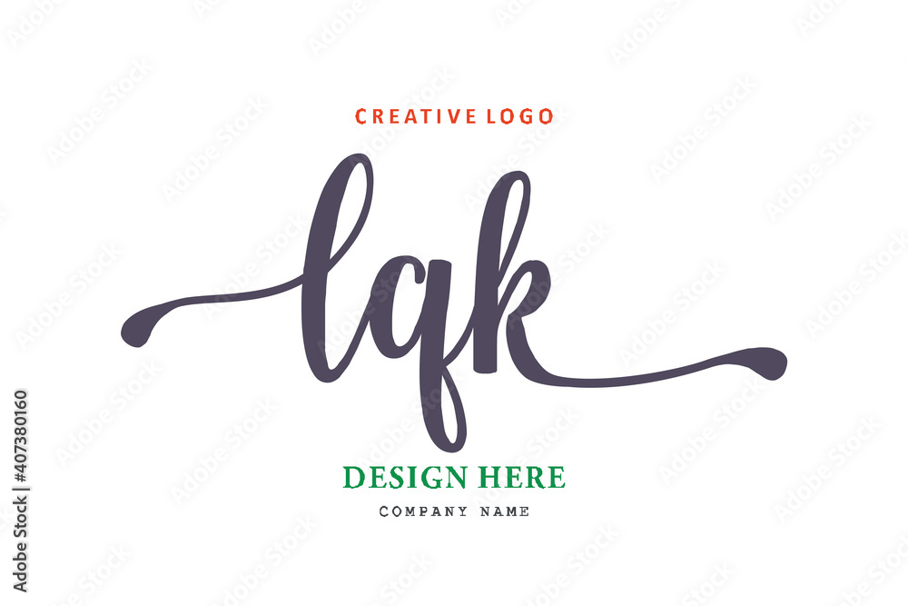 LQK lettering logo is simple, easy to understand and authoritative