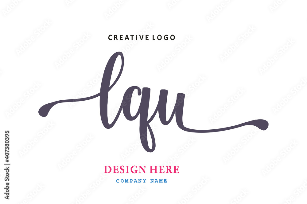 LQU lettering logo is simple, easy to understand and authoritative