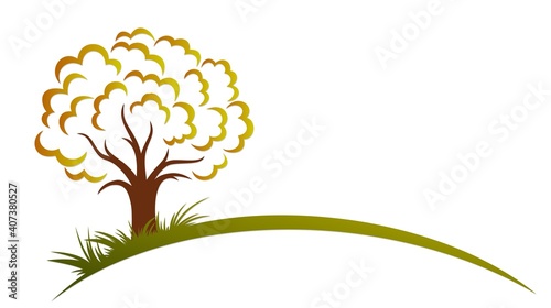 The stylized forest symbol.