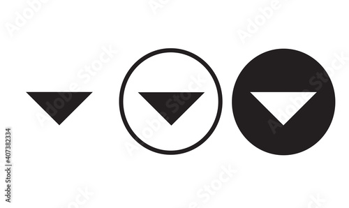 arrow drop down icon  web icon set vector illustration