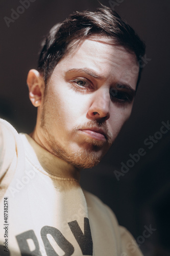 portrait of a person with sunlight