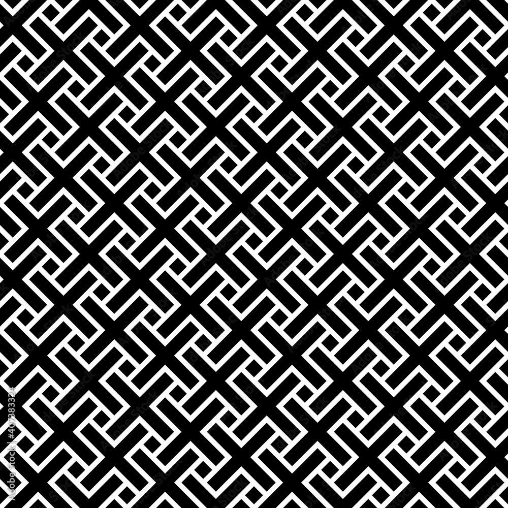 Abstract seamless pattern of crosses. Modern stylish texture