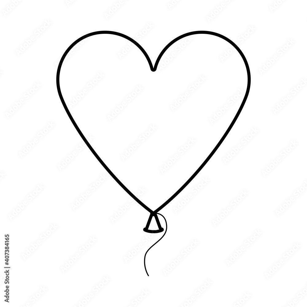 Fototapeta Heart Shape Balloon Icon