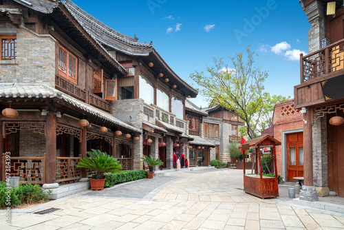 Hutong in the old city, Luoyang, Henan, China. photo
