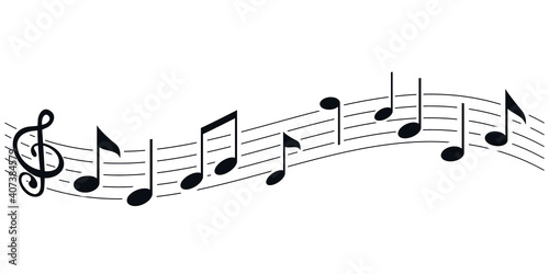 Vector music notes background