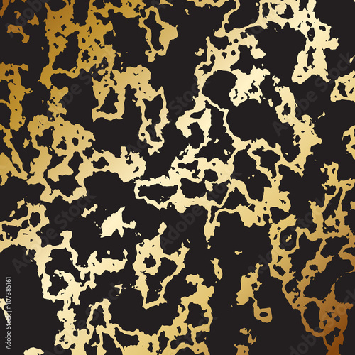 Luxury black and gold marble pattern background. Abstract vector design.