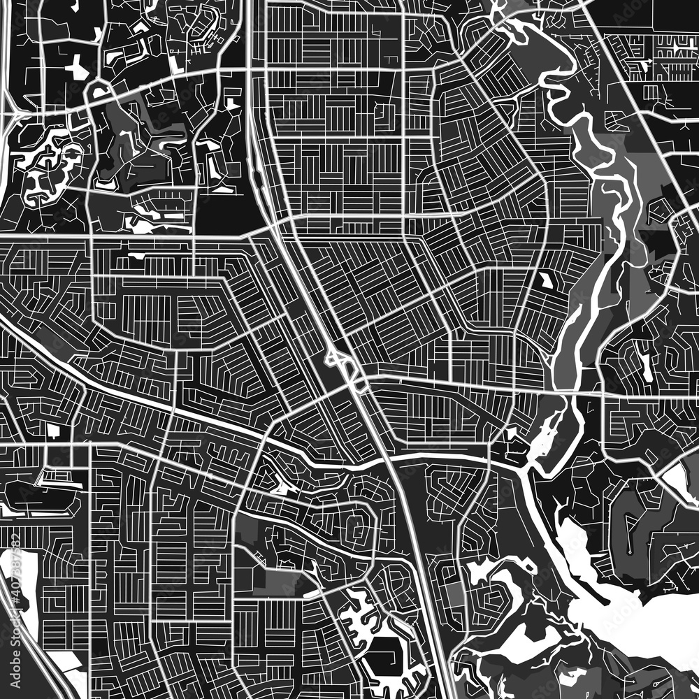 PortSt-Lucie, UnitedStates dark vector art map