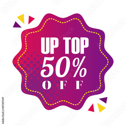 up to fifty off in seal stamp vector design