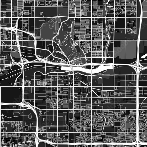 Tempe, UnitedStates dark vector art map