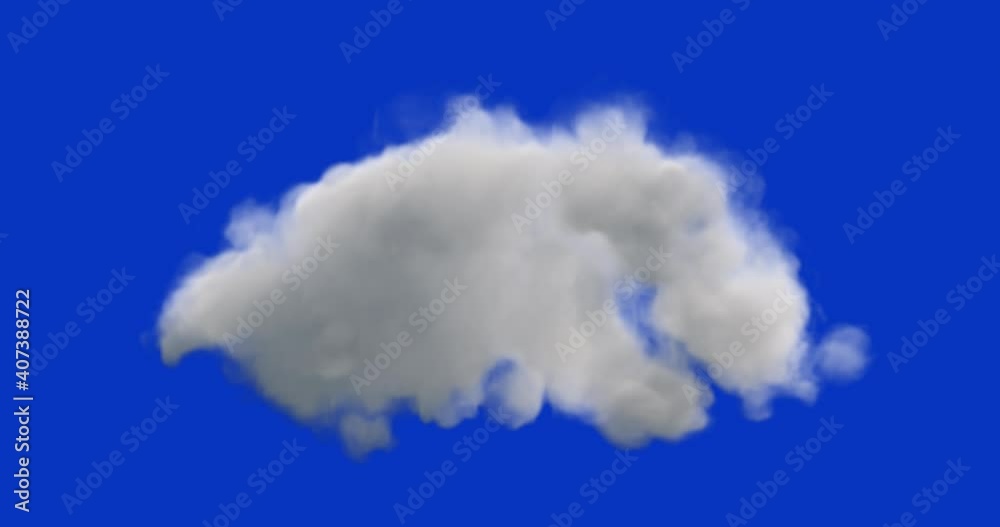 Beautiful Cloud morphing, Seamless Loop, Blue Screen Chromakey, 4K.mov