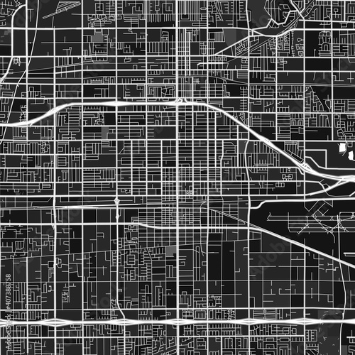 Ontario, UnitedStates dark vector art map