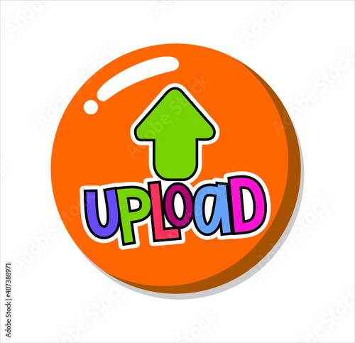 upload logo button icon illustration