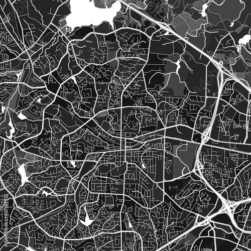 Cary, UnitedStates dark vector art map