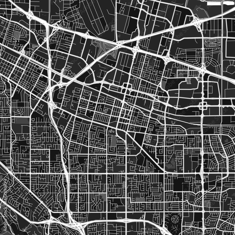 Sunnyvale, UnitedStates dark vector art map