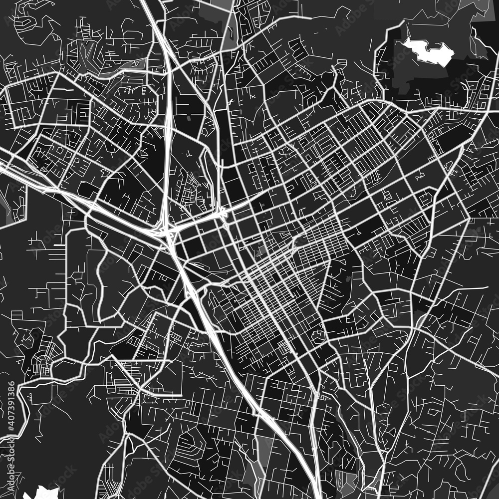Escondido, UnitedStates dark vector art map