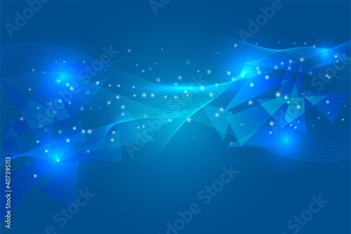 Blue color modern design lines and triangle element vector abstract background for business or  web banner