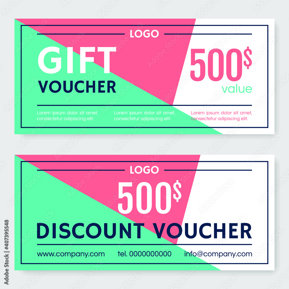 Discount voucher design. Vector illustration Discount voucher design. Vector illustration