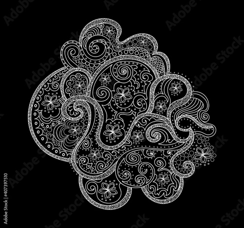 Abstract vector pattern, ornamental design decorative element