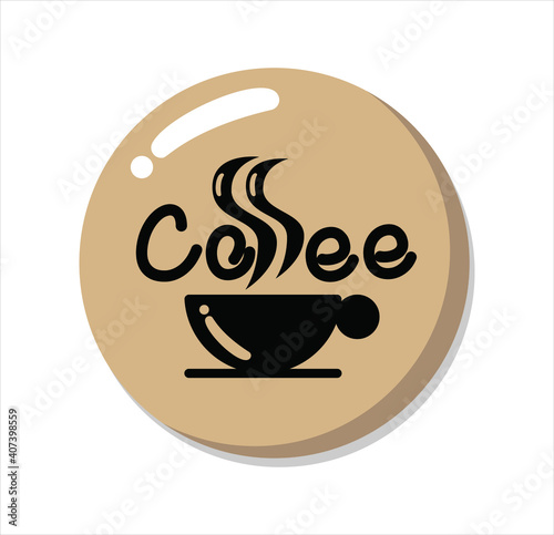 coffee cup icon logo vector